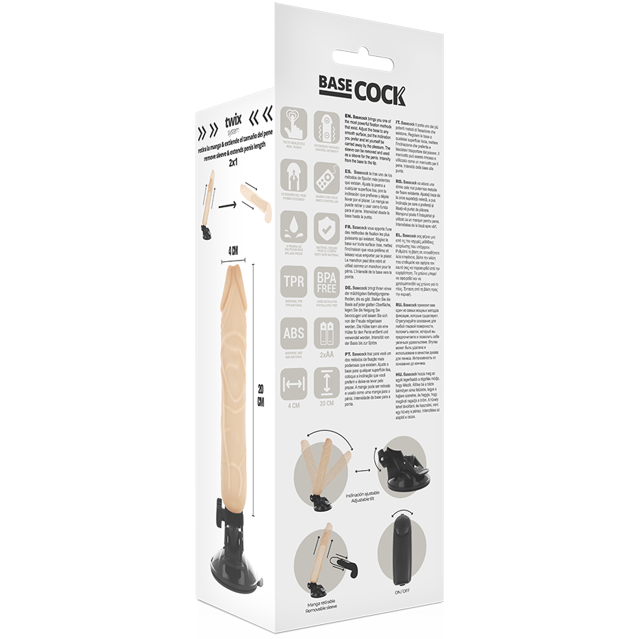 BASECOCK - VIBRADOR DE CONTROLE REMOTO REALISTA 20 CM - Image 4